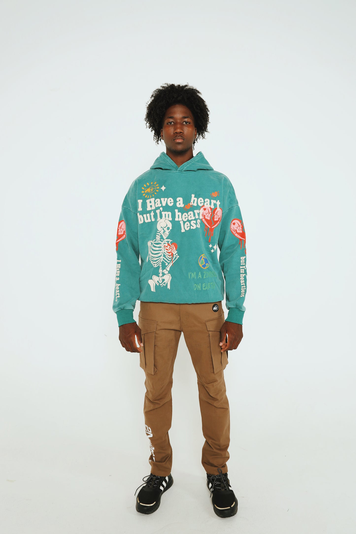 Heartless: Hoodie (Acid Wash - Green)