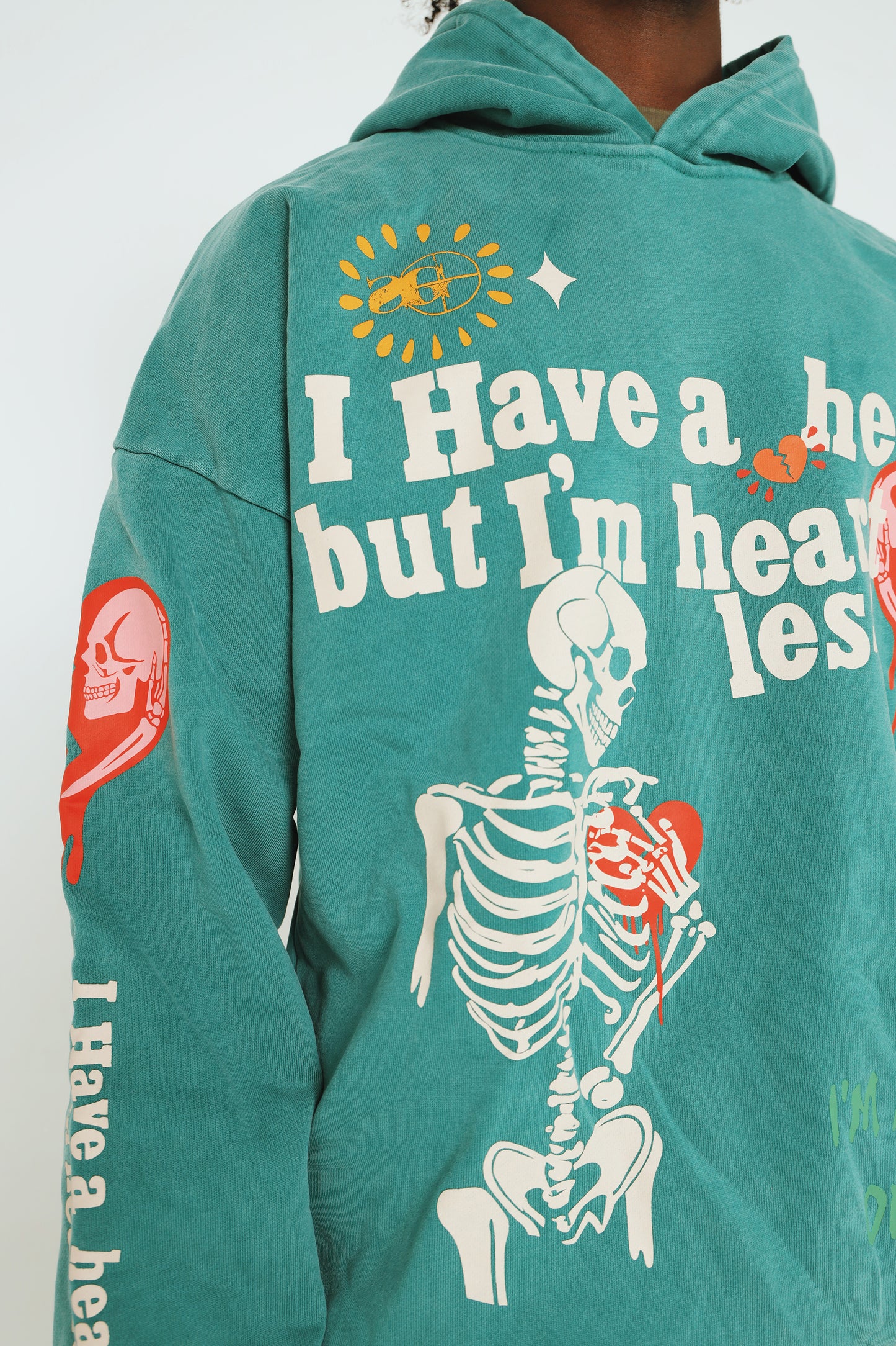 Heartless: Hoodie (Acid Wash - Green)