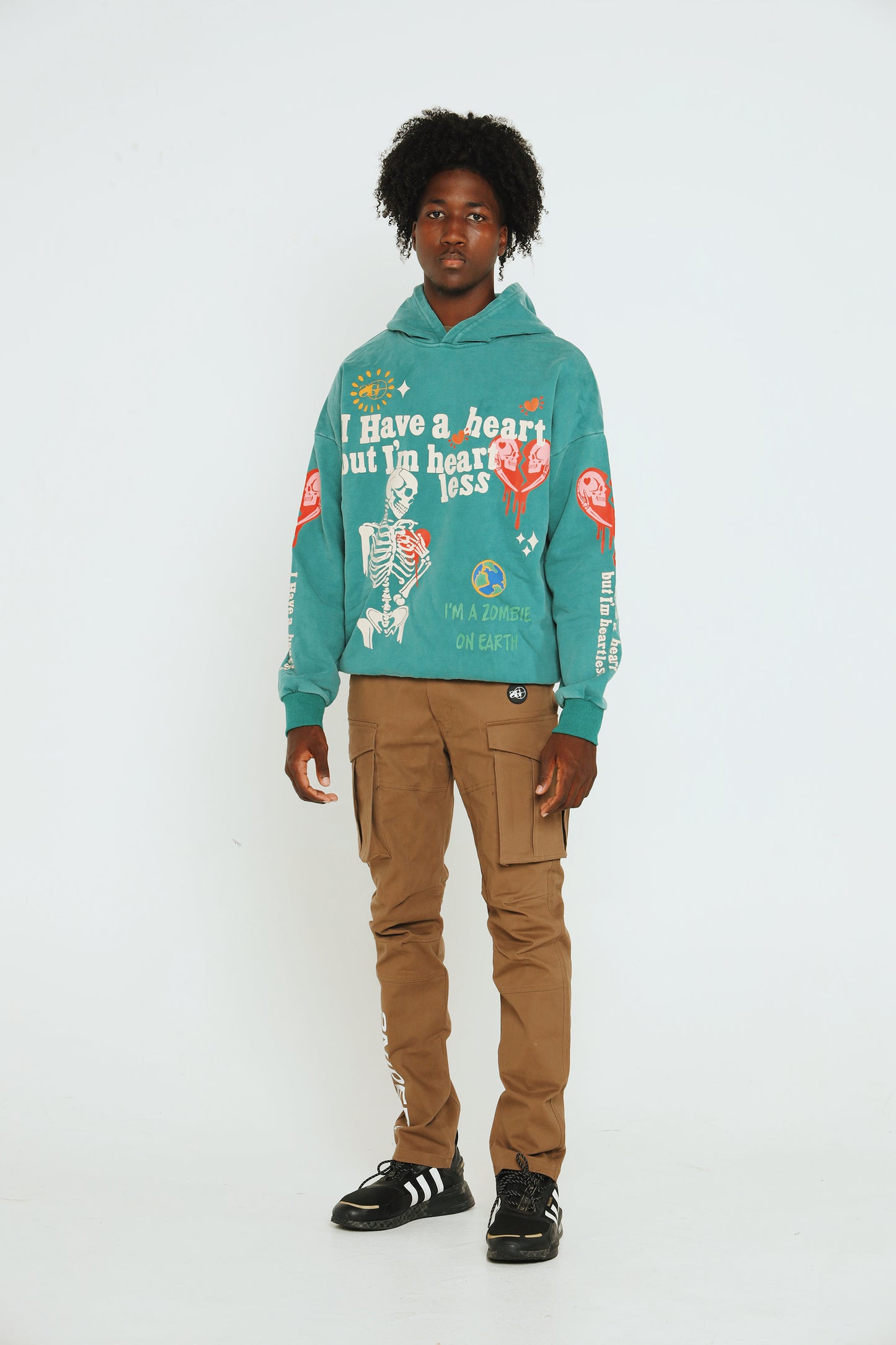 Heartless: Hoodie (Acid Wash - Green)