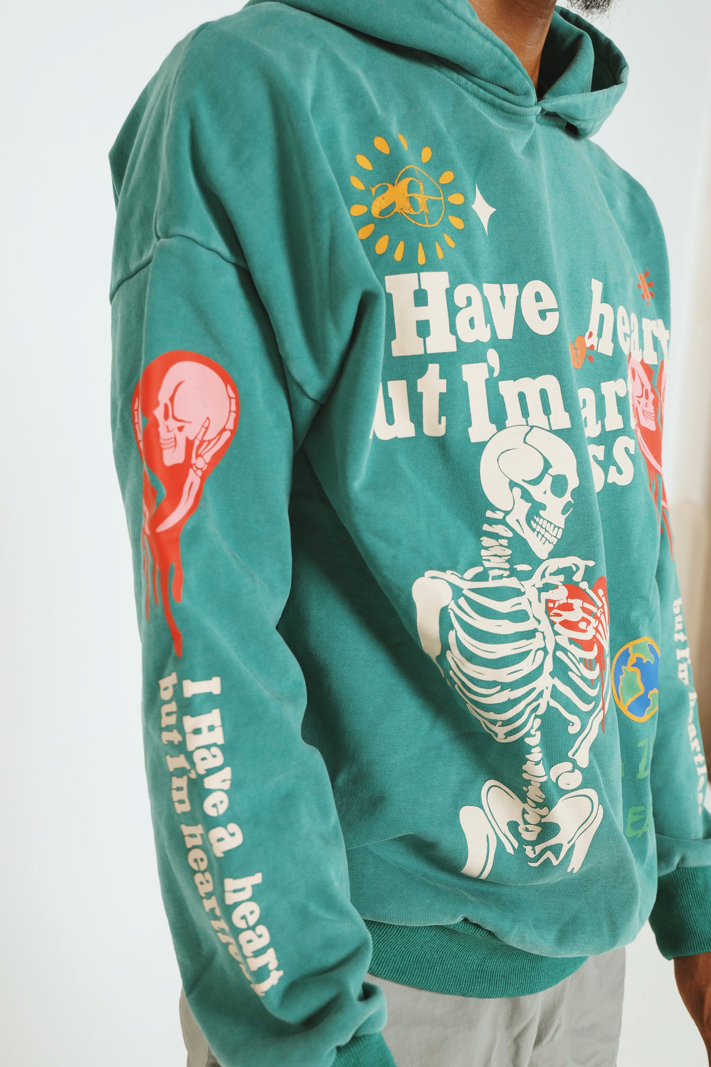 Heartless: Hoodie (Acid Wash - Green)