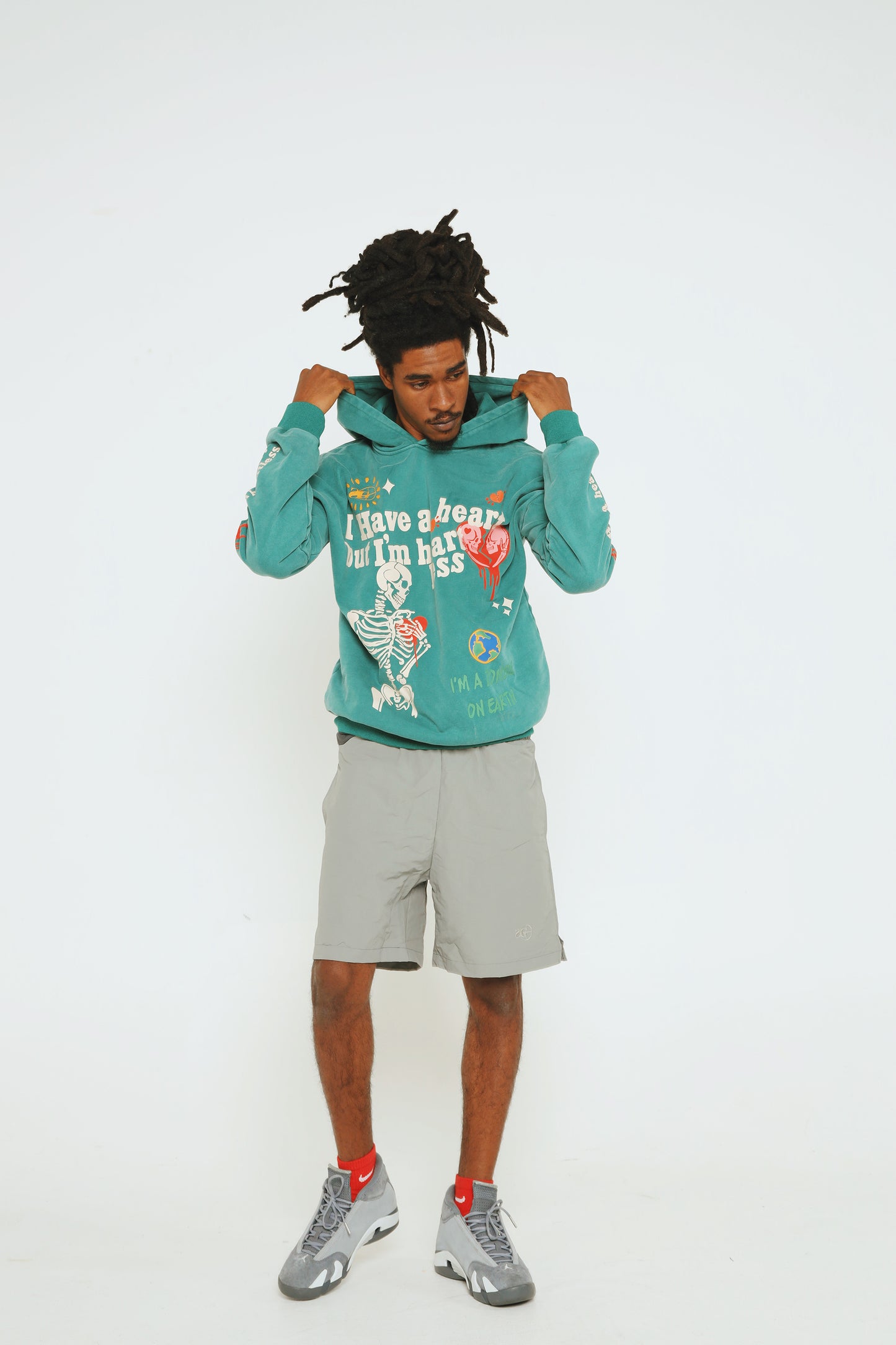 Heartless: Hoodie (Acid Wash - Green)