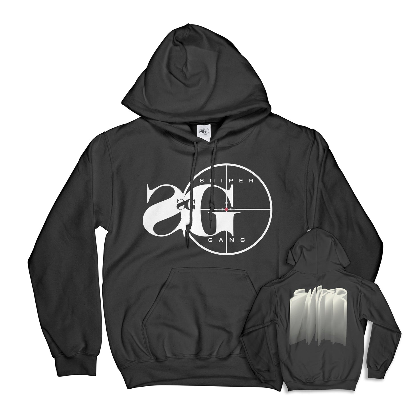 Hoodie: Sniper Gang Logo (Deluxe - Black)