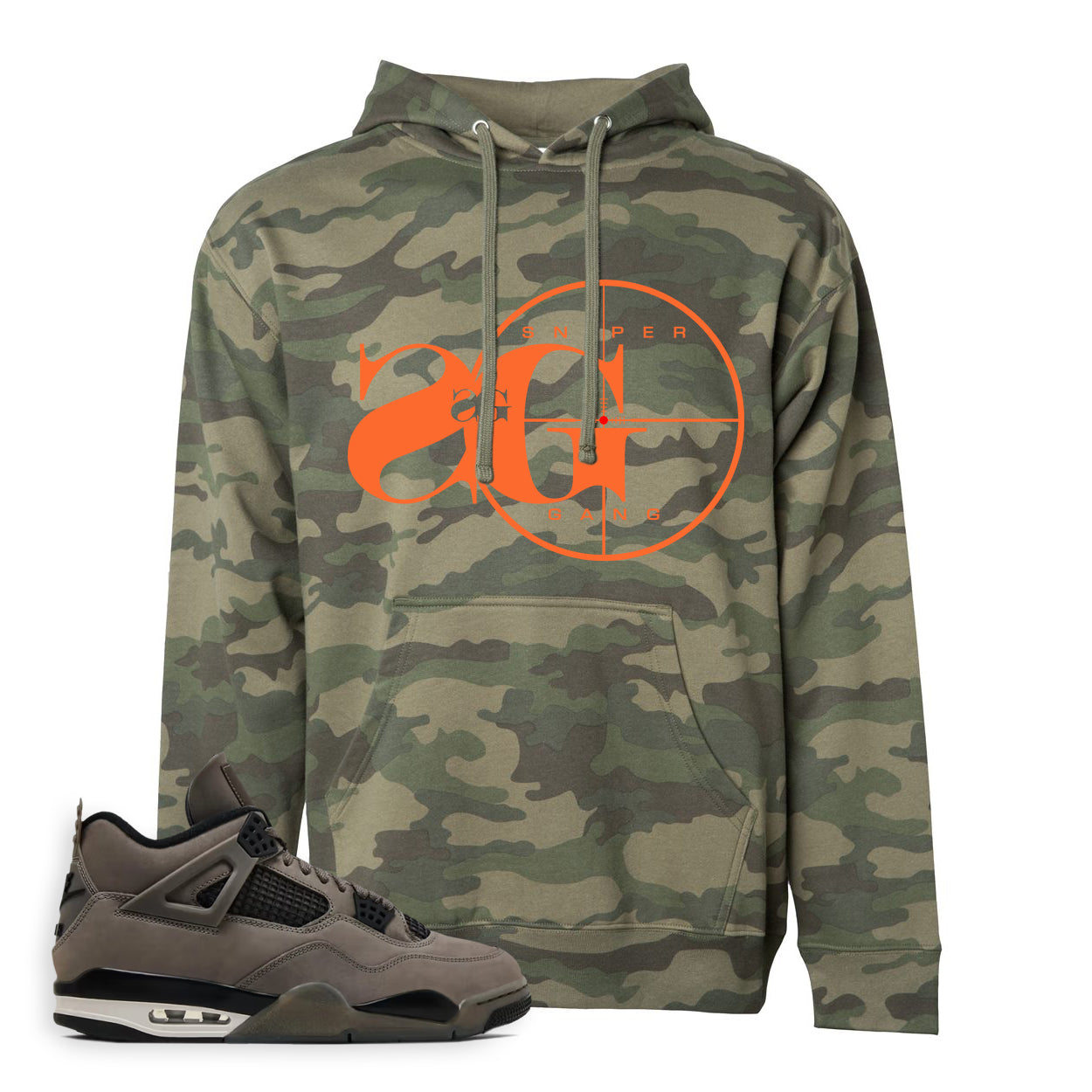 Hoodie: Sniper Gang Logo (Camo)