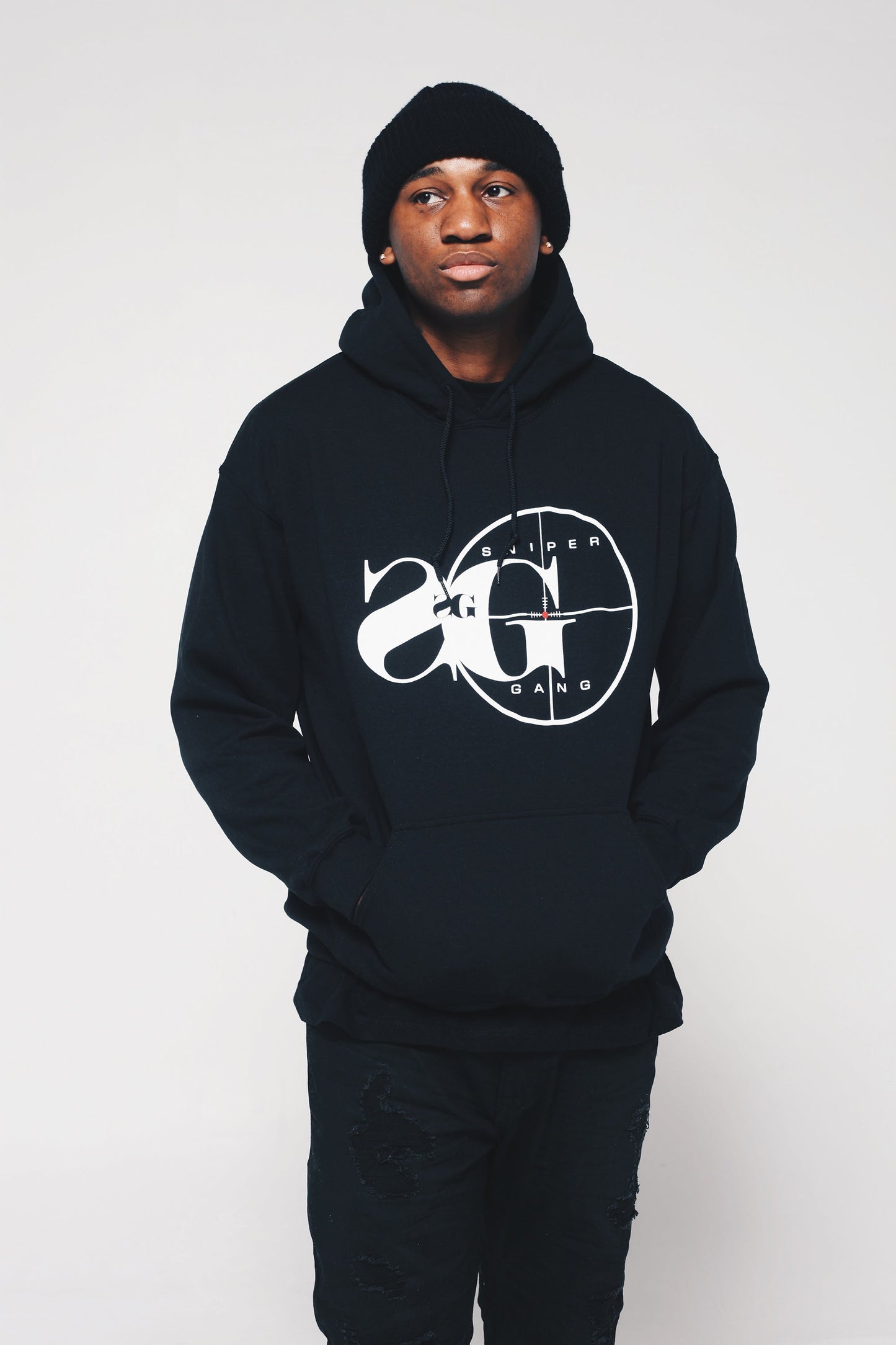 Hoodie: Sniper Gang Logo BLK