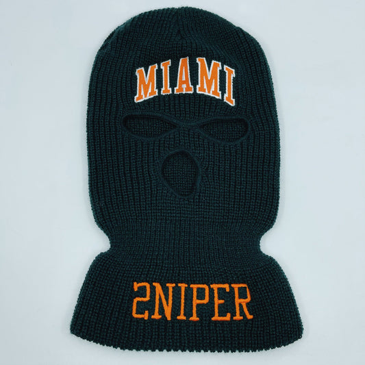 MIAMI Ski Mask (Canes - Forest Green)
