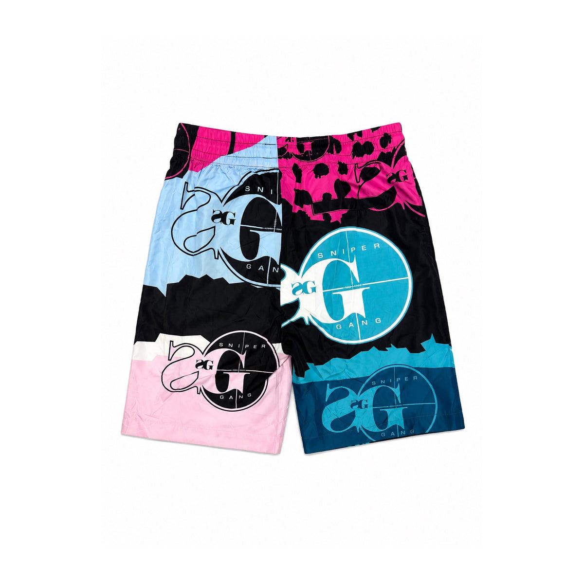 Graphic Board Shorts (Pink/Blue)