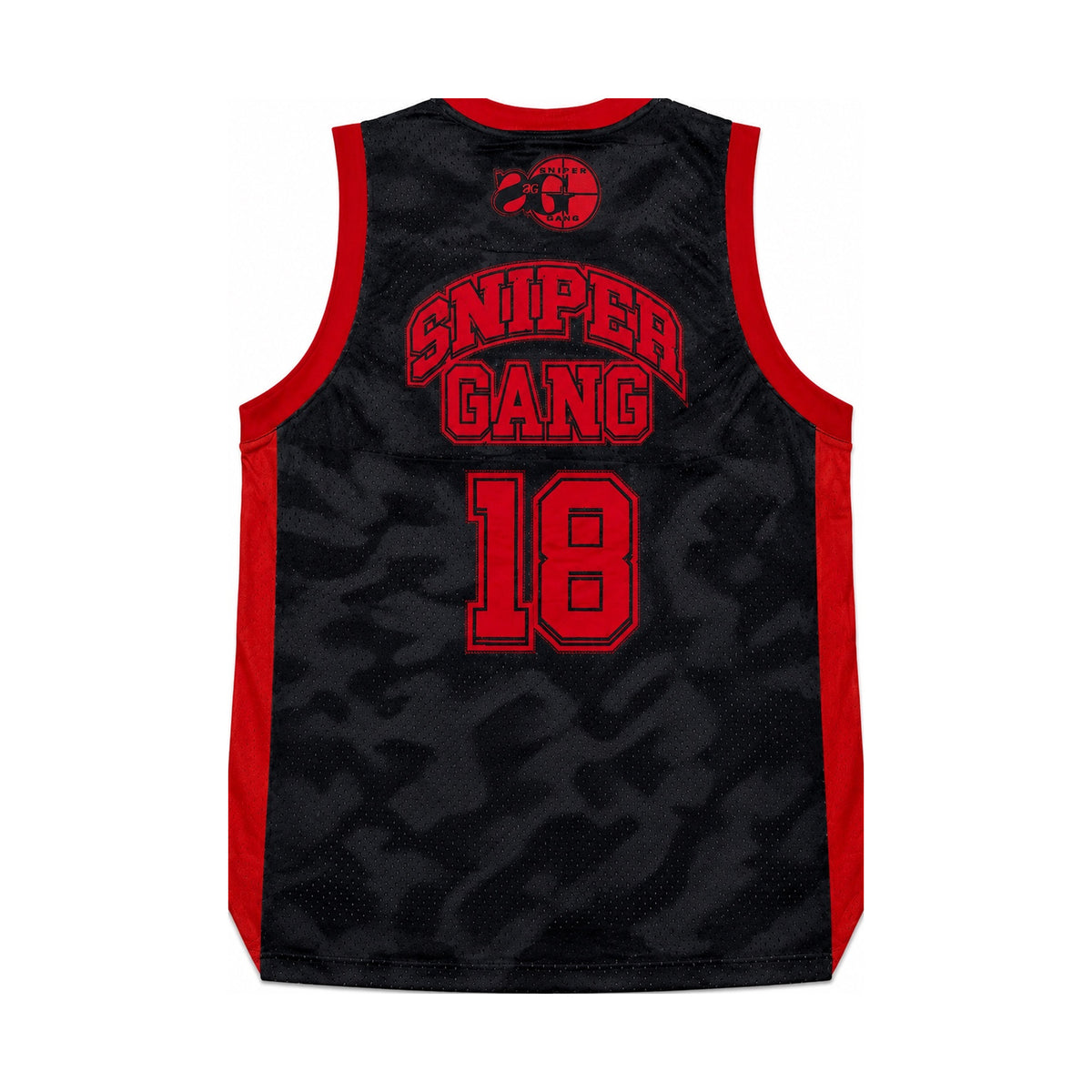 SG Basketball Jersey (Black/Red)