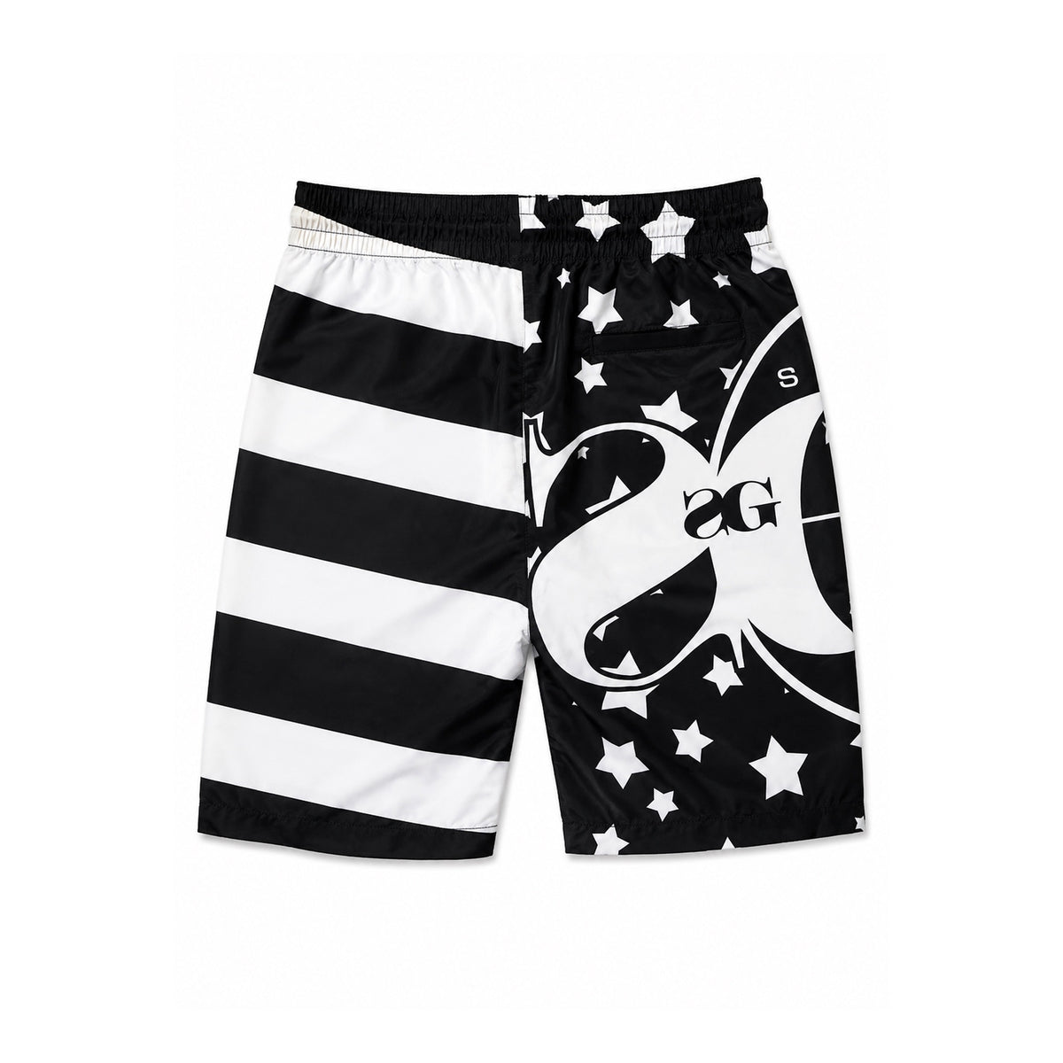 Flag Shorts (Black/White)