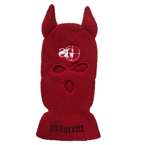 Ski Mask - Innocent (Devil Horns: RED/BLK)