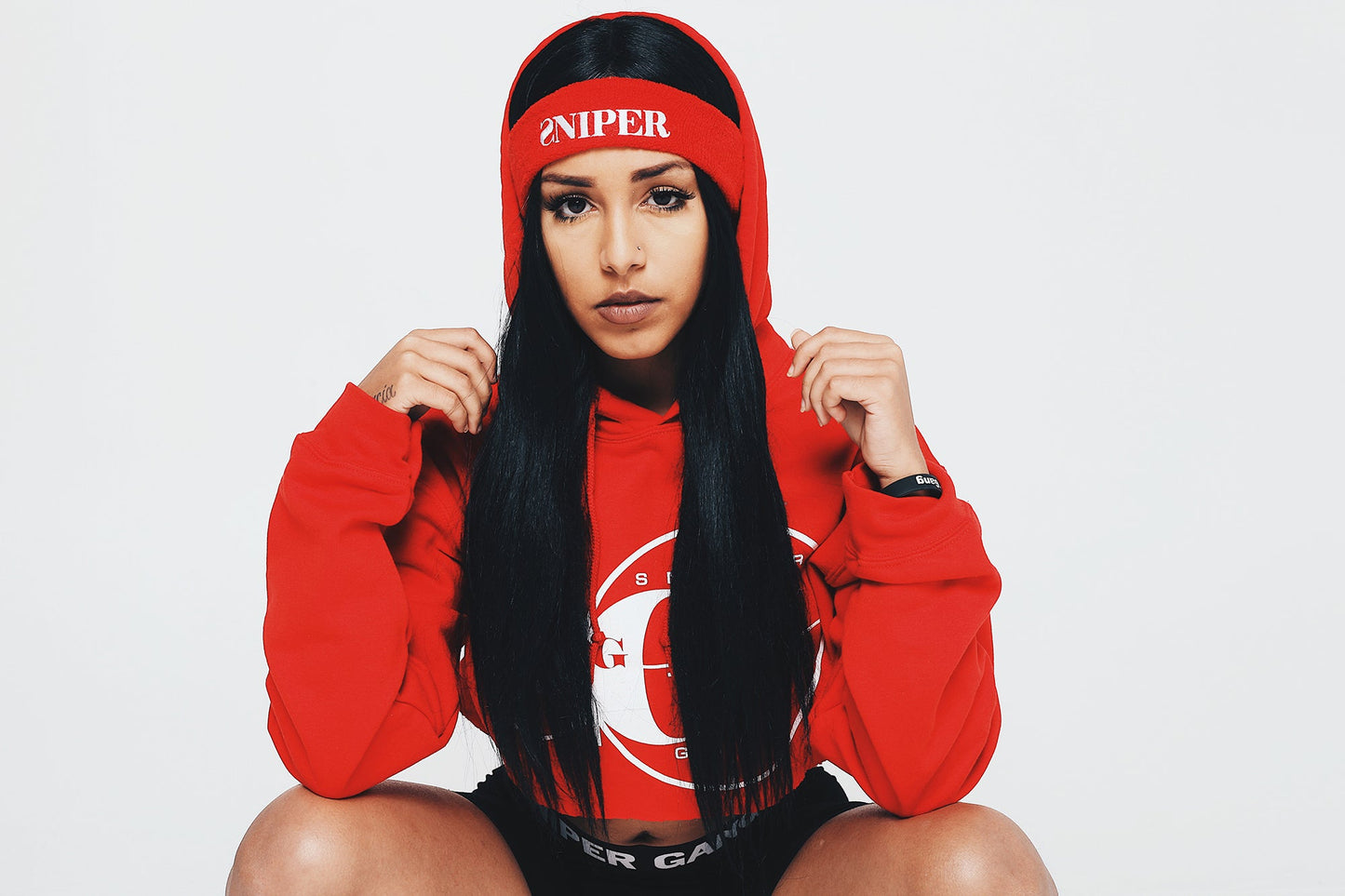 Hoodie: Sniper Gang Logo RED