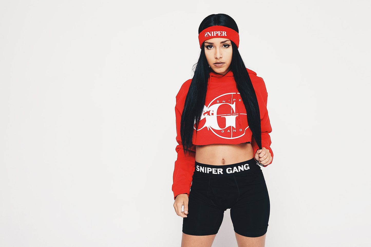 Hoodie: Sniper Gang Logo RED