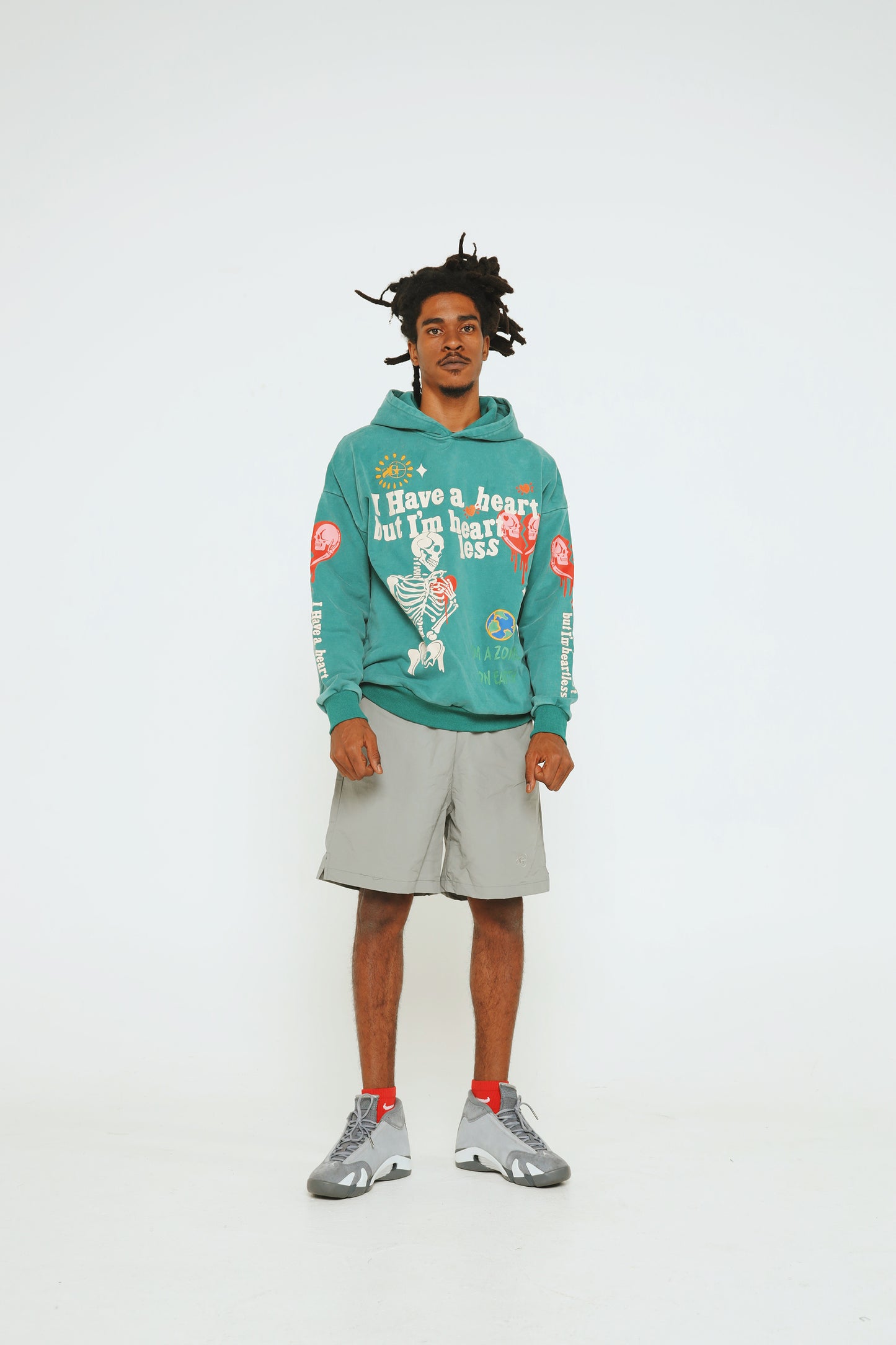 Heartless: Hoodie (Acid Wash - Green)