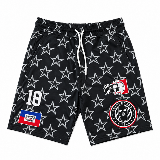 Star Patch Shorts (Black)