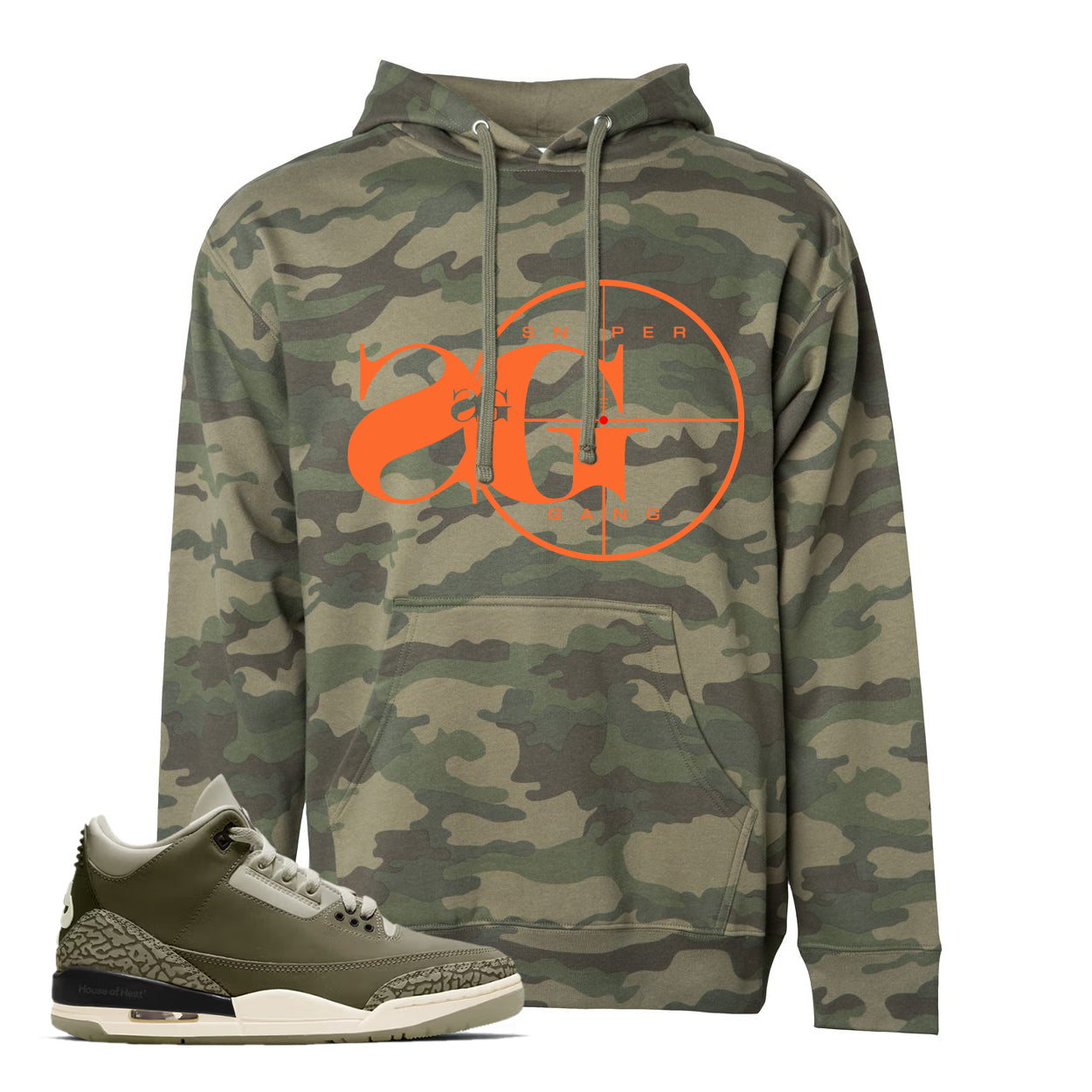 Hoodie: Sniper Gang Logo (Camo)