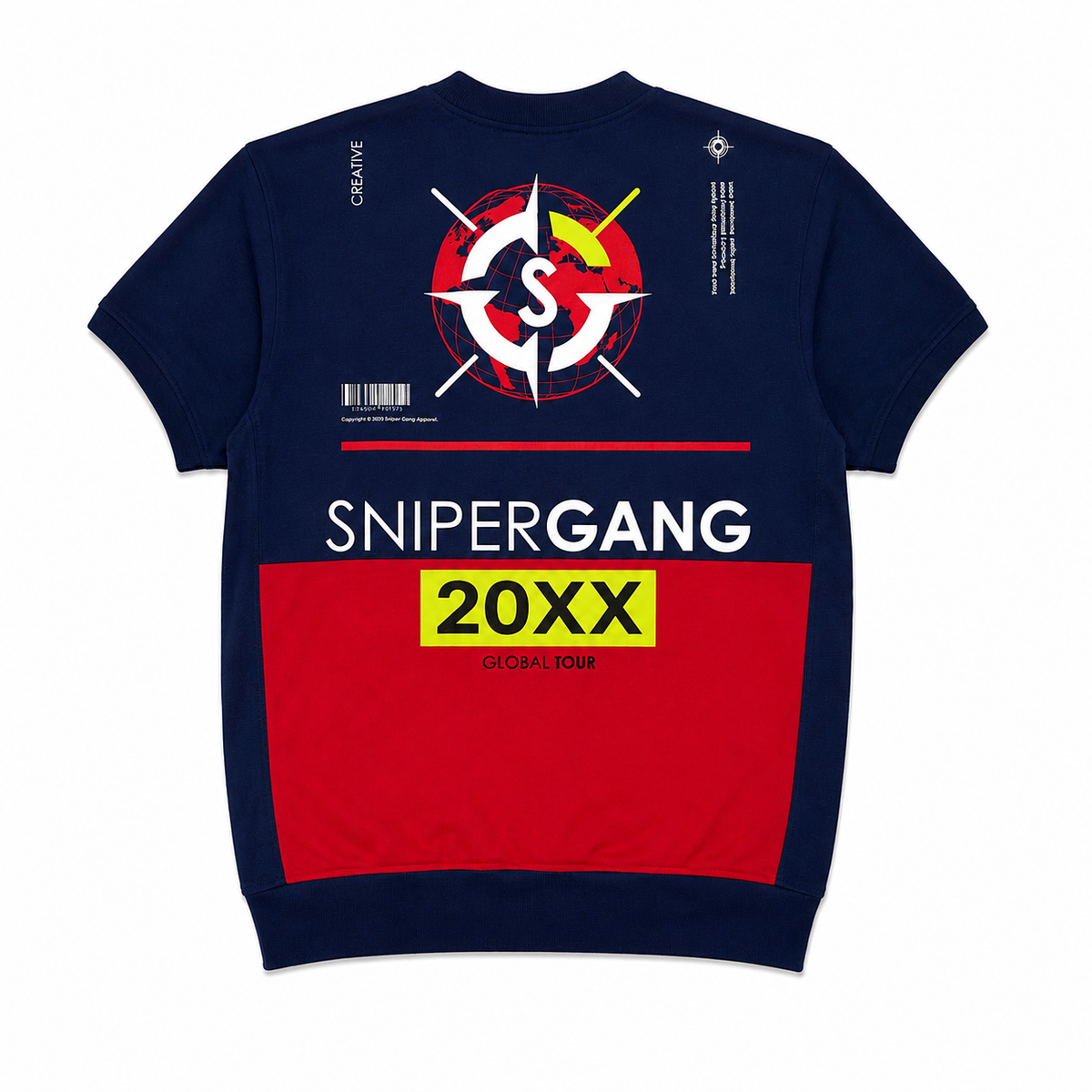 20XX Short-Sleeve Top (Navy/Red)