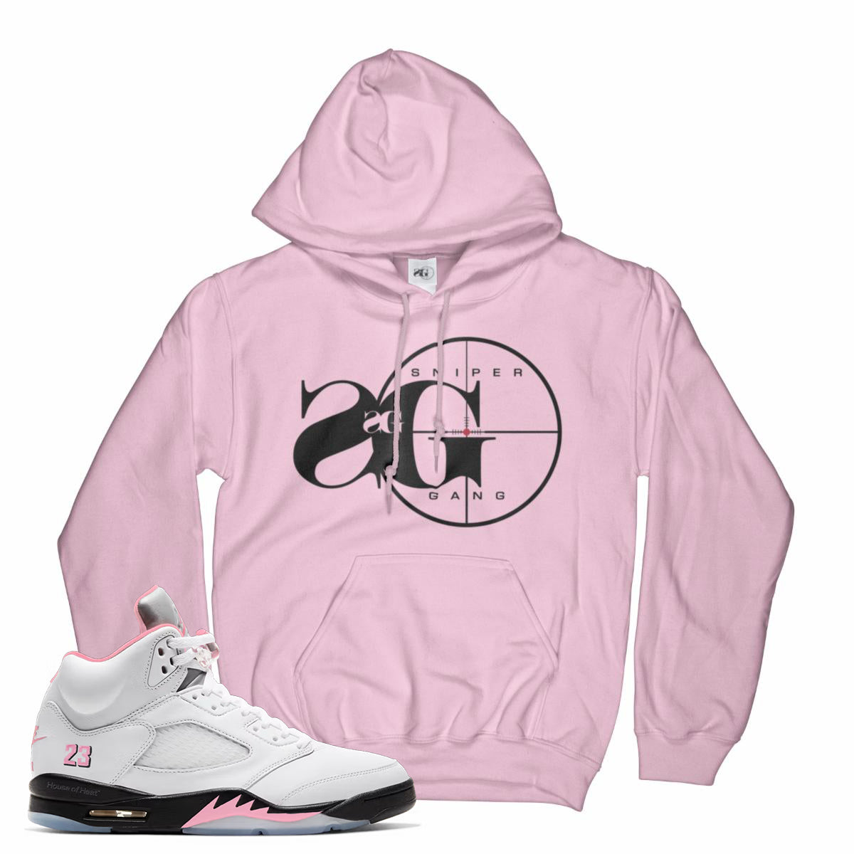 Hoodie: Sniper Gang Logo Pink