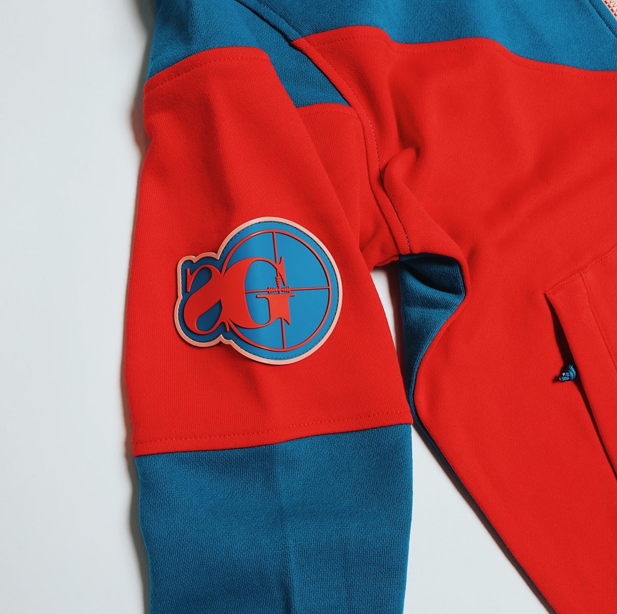 Sniper Pullover Hoodie (Blue/Red/Peach)