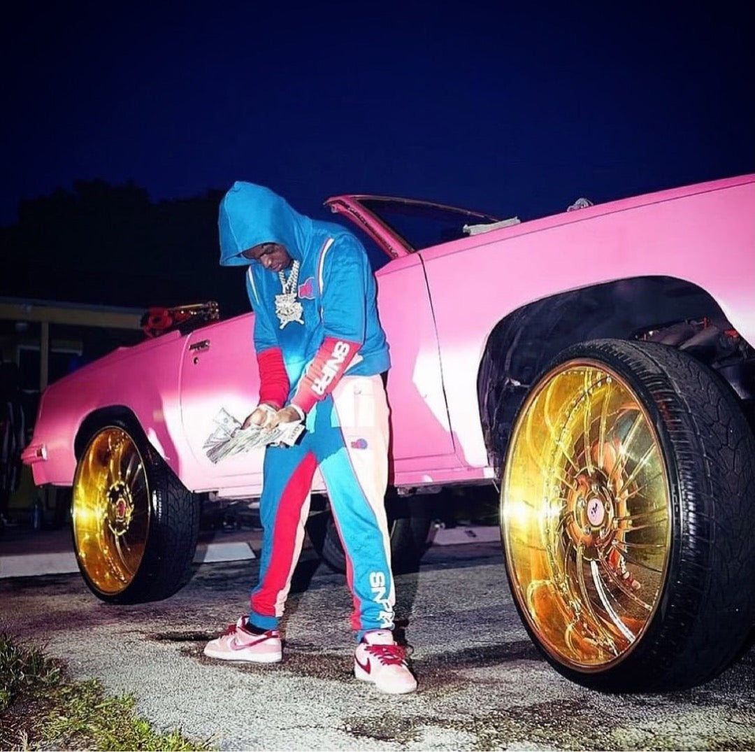 Sniper Pullover Hoodie (Blue/Red/Peach)