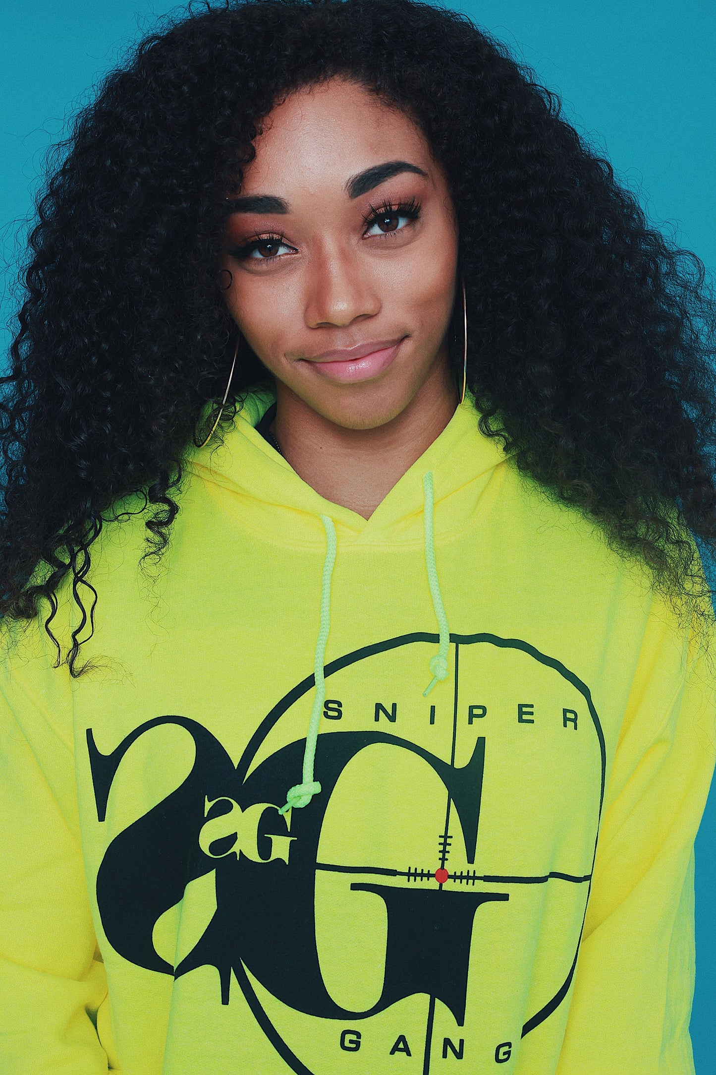 Hoodie: Sniper Gang Logo (Safety Green)