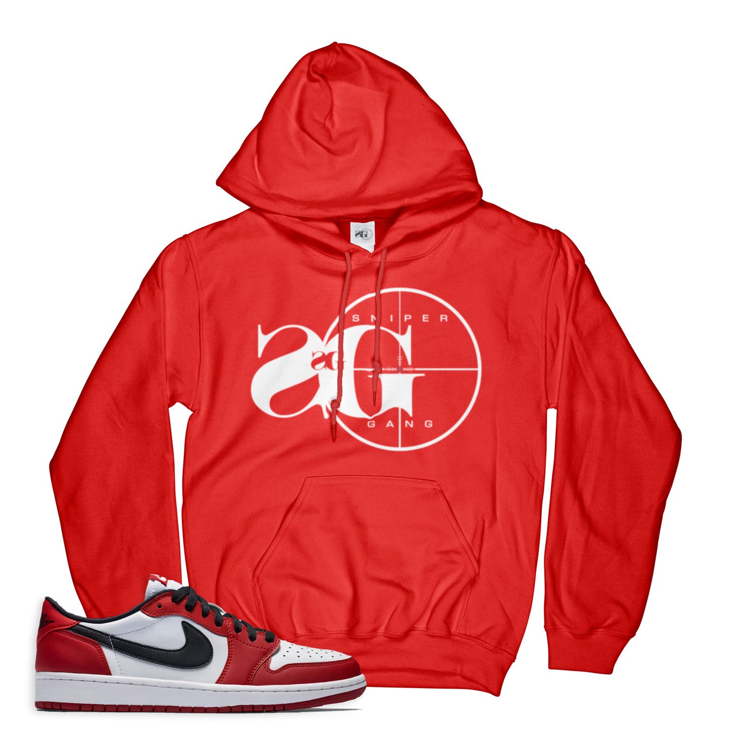 Hoodie: Sniper Gang Logo RED