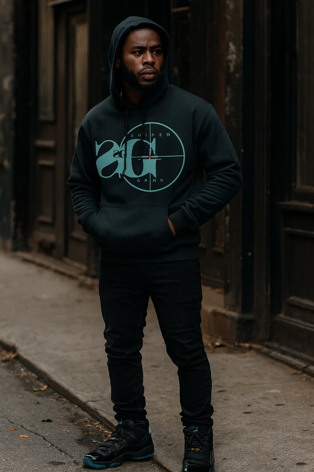 Hoodie: Sniper Gang Logo (Gamma Blue)