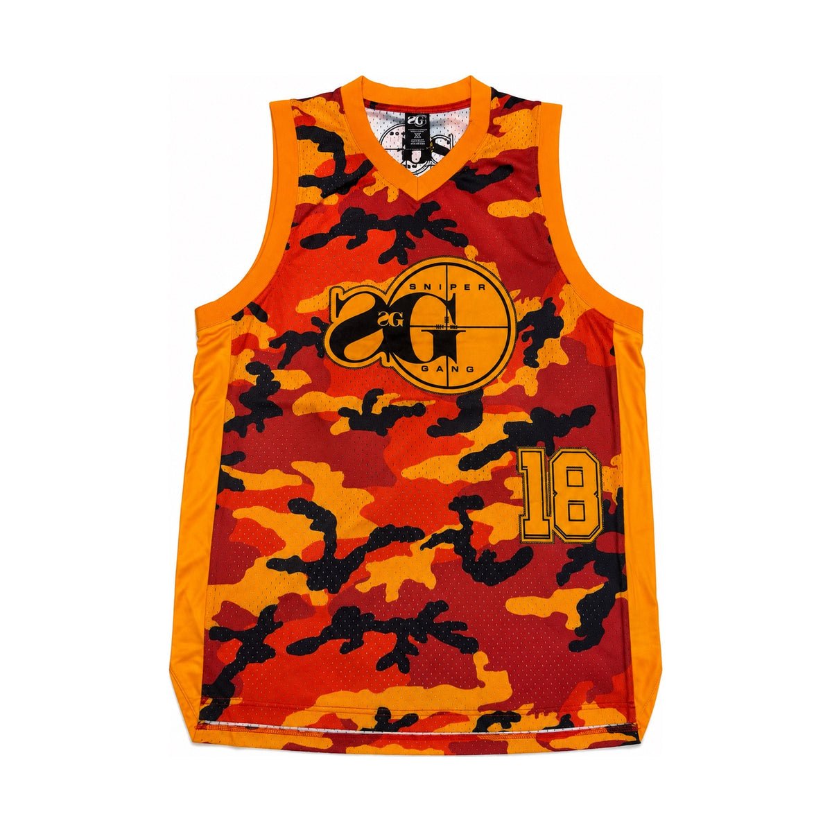 SG Basketball Jersey (Orange/Camo)