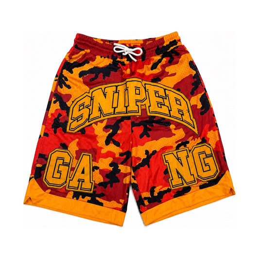 SG Basketball Shorts (Orange/Camo)