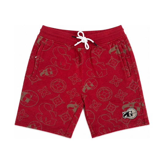 Monogram Shorts (Red)