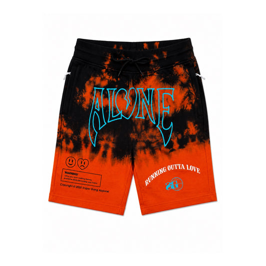 Alone Tie-Dye Shorts (Orange)
