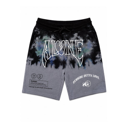 Alone Tie-Dye Shorts (Grey)