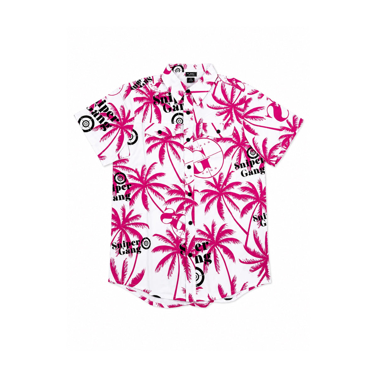 Palm Print Shorts (Pink/White)
