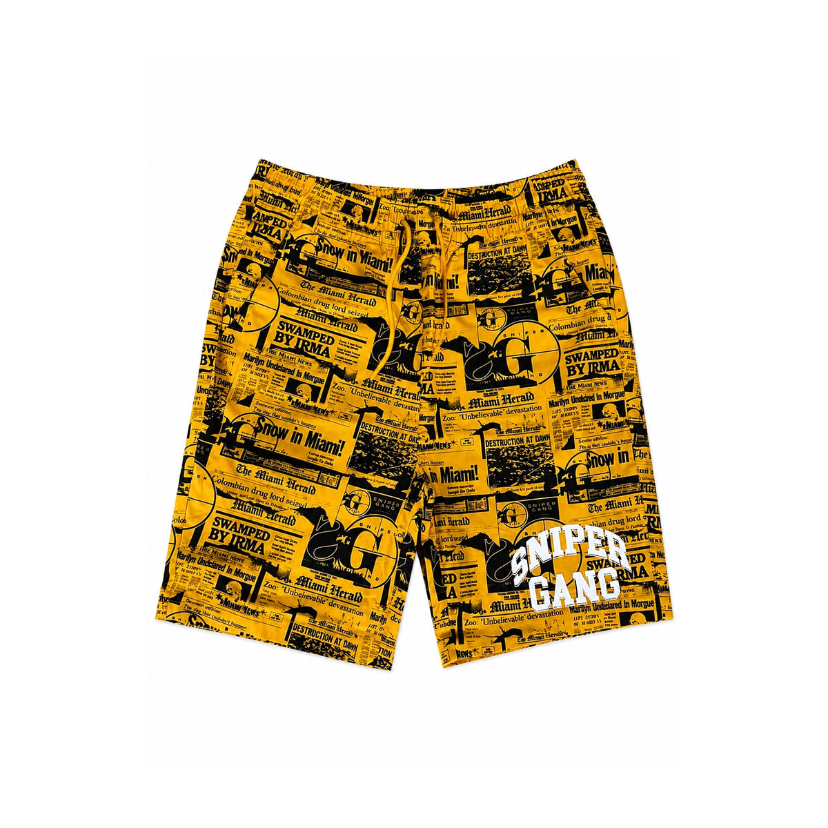Headlines Shorts (Yellow)