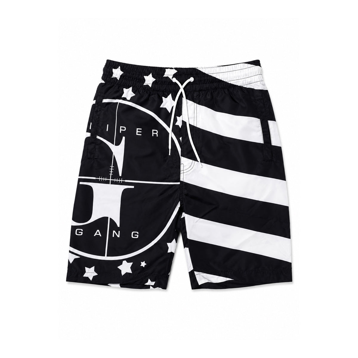 Flag Shorts (Black/White)