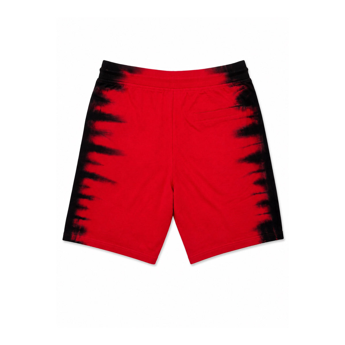 Tie-Dye Patch Shorts (Red/Black)