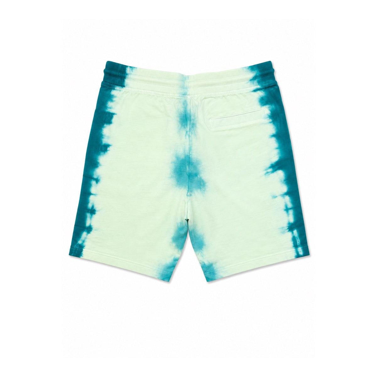Tie-Dye Patch Shorts (White/Teal)