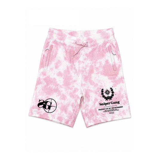 Tie-Dye POME Shorts (Pink)