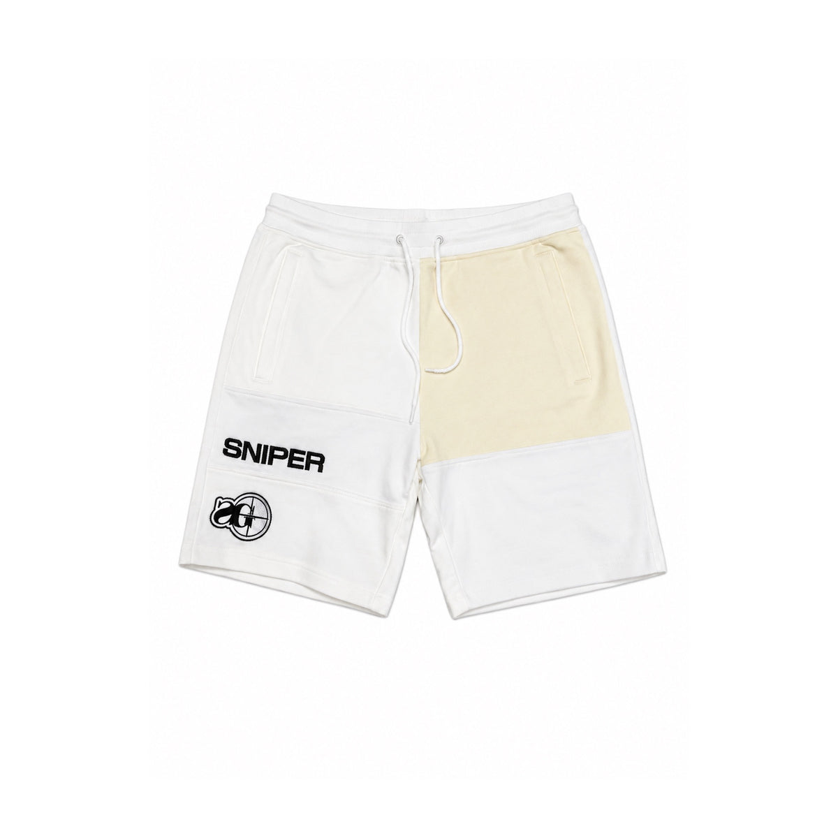 Colorblock Shorts (White/Cream)