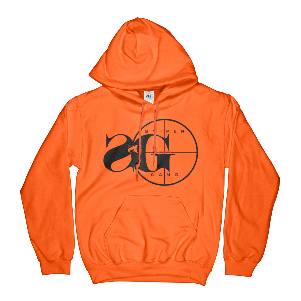 Hoodie: Sniper Gang Logo (Safety Orange)