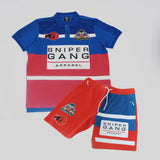 1804 Colorblock Polo (Blue/Red)