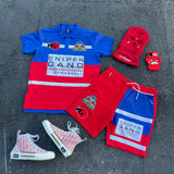 1804 Colorblock Polo (Blue/Red)